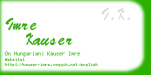 imre kauser business card